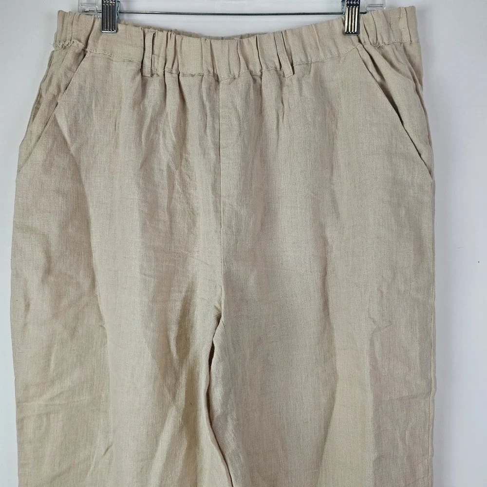 Quince Womens 100% European Flax Linen Wide Leg Pants 25
